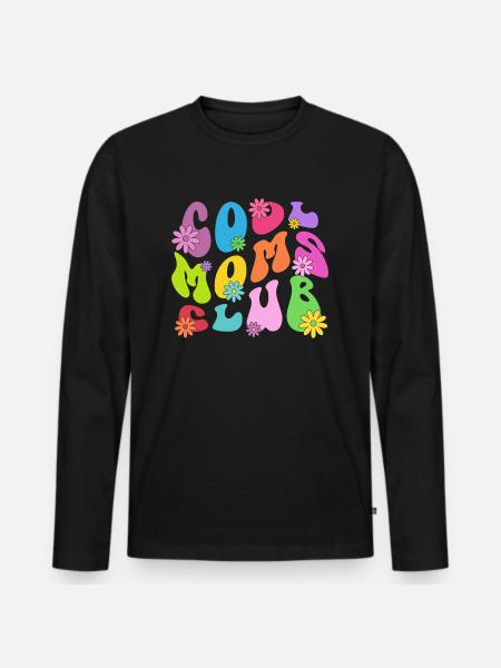 Cool Moms Club - Men's Premium Organic Long Sleeve Shirt - black
