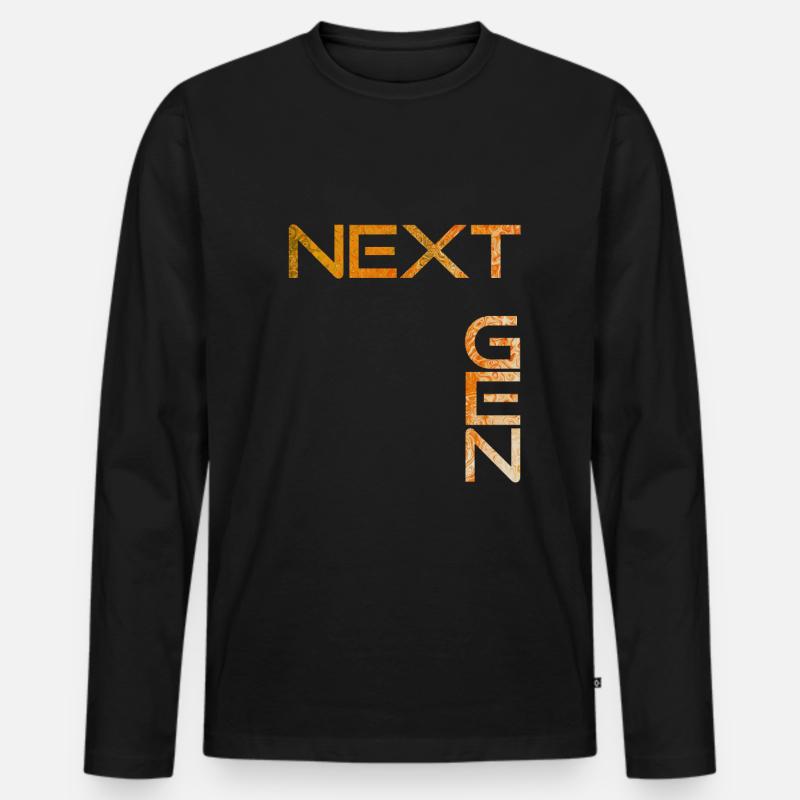 NEXT GEN - Männer Premium Bio Langarmshirt - Schwarz