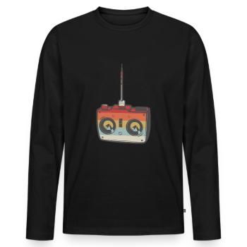 Fernsteuerung RC Car Modellauto Retro - Männer Premium Bio Langarmshirt - Schwarz - Vorne - Nico (187cm)