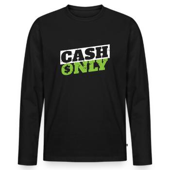 Échange d'argent seulement Millionaire Trader Stock Exchange - T-shirt manches longues Premium bio Homme - noir - Devant - Nico (187cm)