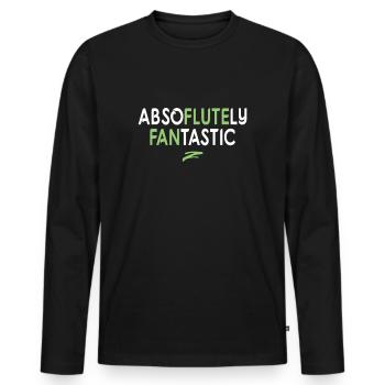 Absflutely Fantastic Flöte Instrument - Männer Premium Bio Langarmshirt - Schwarz - Vorne - Nico (187cm)