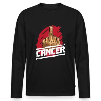 F... Cancer Maladie Lutte contre le cancer - T-shirt manches longues Premium bio Homme - noir - Devant - Nico (187cm)
