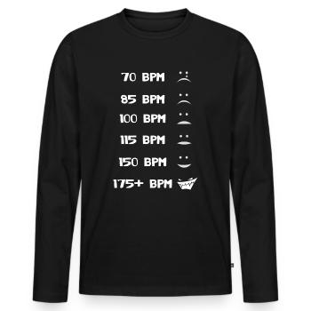 EDM Hardstyle DNB Festival 175+ BPM - Men's Premium Organic Long Sleeve Shirt - black - Front - Nico (187cm)