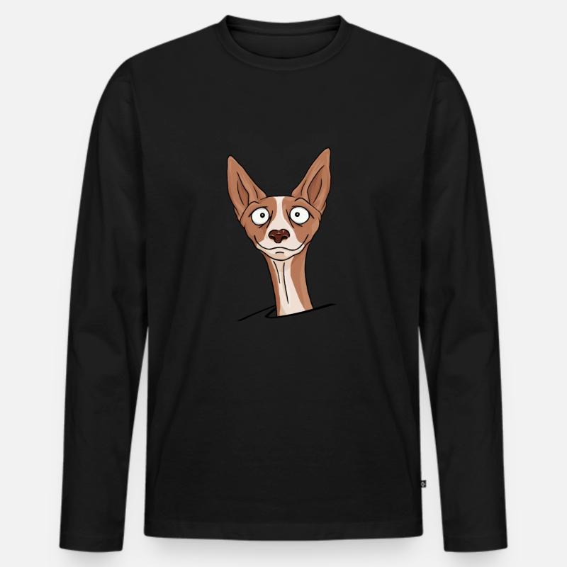 podenco - Männer Premium Bio Langarmshirt - Schwarz