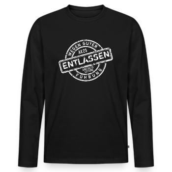 ABSCHLUSS 2025 - ABSCHLUSSKLASSE ABSCHLUSSPRÜFUNG - Männer Premium Bio Langarmshirt - Schwarz - Vorne - Nico (187cm)