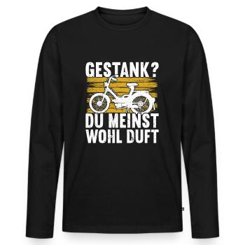 Mofa Mofas Moped Zweirad Mofafahrer Rollerfahrer - Männer Premium Bio Langarmshirt - Schwarz - Vorne - Nico (187cm)