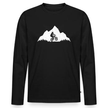 VTT Cyclisme VTT - T-shirt manches longues Premium bio Homme - noir - Devant - Nico (187cm)