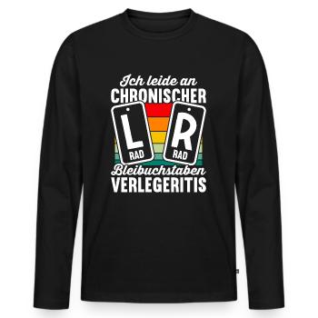 MTRA Röntgen Radiologie Radiologe - Männer Premium Bio Langarmshirt - Schwarz - Vorne - Nico (187cm)