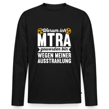 MTRA Röntgen Radiologie Radiologe - Männer Premium Bio Langarmshirt - Schwarz - Vorne - Nico (187cm)