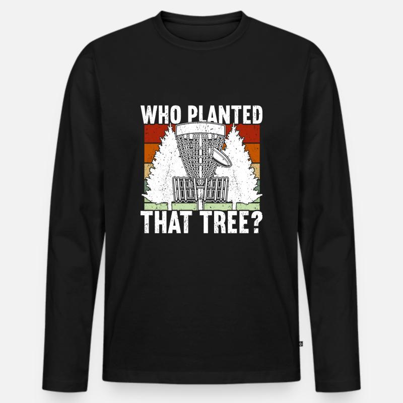 Disc Golf - Männer Premium Bio Langarmshirt - Schwarz
