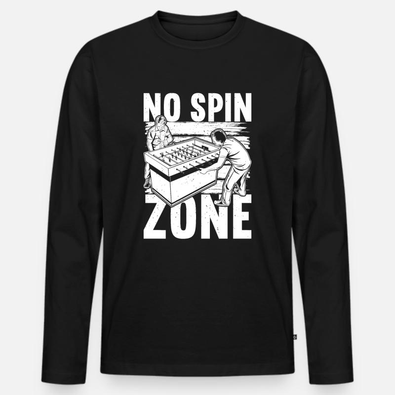 Tischfußball - Männer Premium Bio Langarmshirt - Schwarz