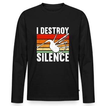 Dudelsack Dudelsack - Männer Premium Bio Langarmshirt - Schwarz - Vorne - Nico (187cm)