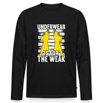 Bagpipe Bagpiper Bagpipes - Men's Premium Organic Long Sleeve Shirt - black - Front - Nico (187cm)