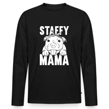 Staffordshire Bull Terrier - T-shirt manches longues Premium bio Homme - noir - Devant - Nico (187cm)