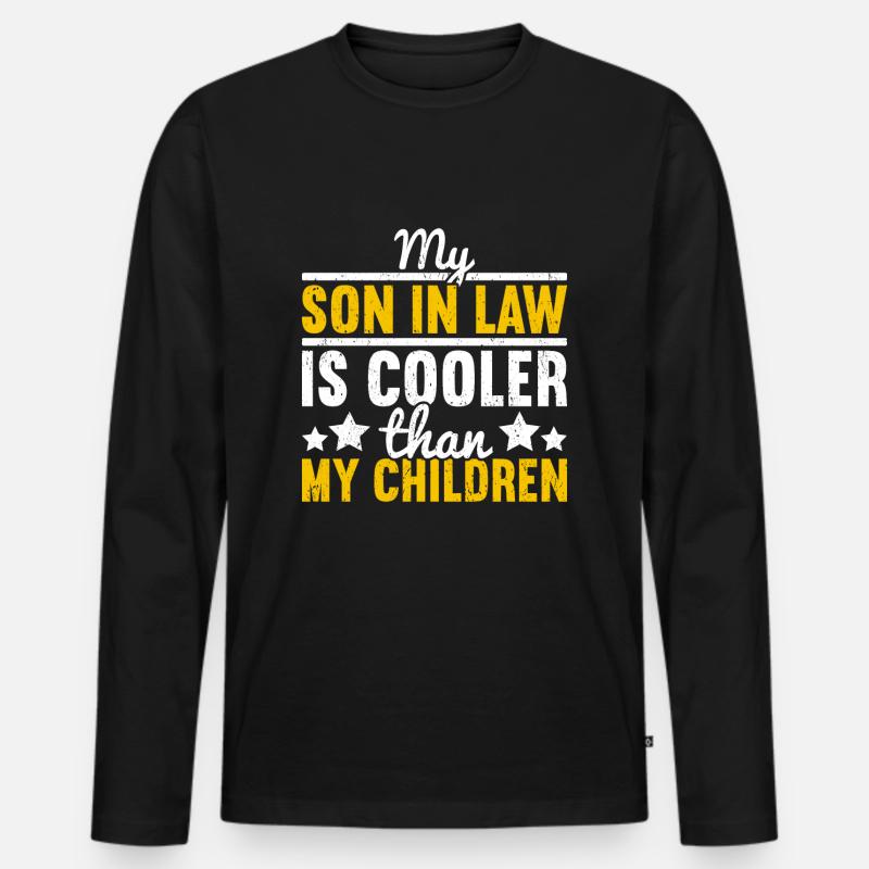 Schwiegersohn - Männer Premium Bio Langarmshirt - Schwarz