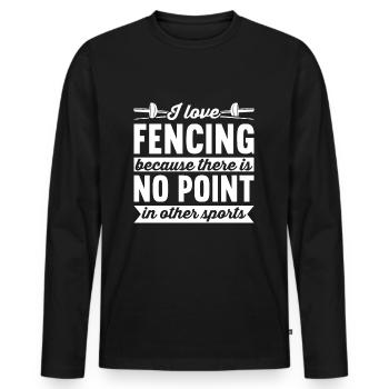 Fechter Fechter - Männer Premium Bio Langarmshirt - Schwarz - Vorne - Nico (187cm)