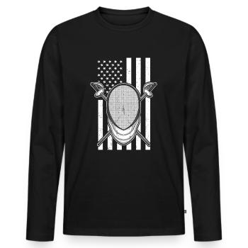 Fechter Fechter - Männer Premium Bio Langarmshirt - Schwarz - Vorne - Nico (187cm)