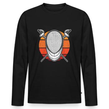 Fechter Fechter - Männer Premium Bio Langarmshirt - Schwarz - Vorne - Nico (187cm)
