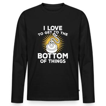 Magnetfischen - Männer Premium Bio Langarmshirt - Schwarz - Vorne - Nico (187cm)