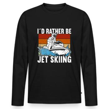 Jet Ski Jet Skiing - T-shirt manches longues Premium bio Homme - noir - Devant - Nico (187cm)
