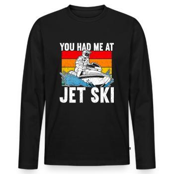 Jet Ski Jet Skiing - T-shirt manches longues Premium bio Homme - noir - Devant - Nico (187cm)