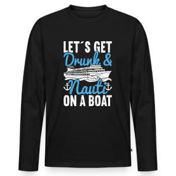 Croisière Croisière Vacances Croisière en famille - T-shirt manches longues Premium bio Homme - noir - Devant - Nico (187cm)