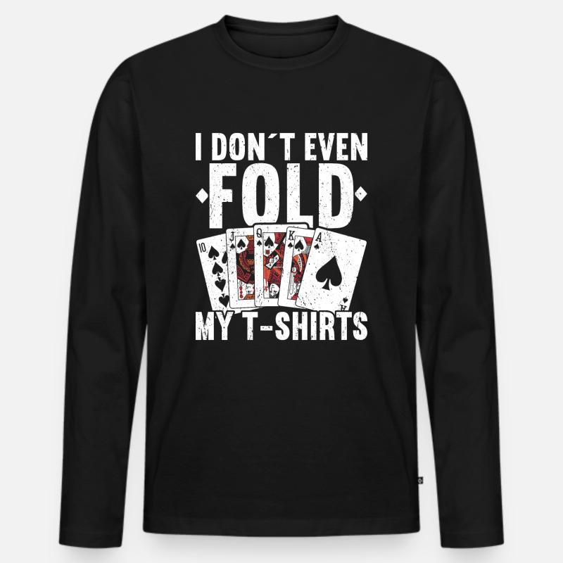 Poker - Männer Premium Bio Langarmshirt - Schwarz