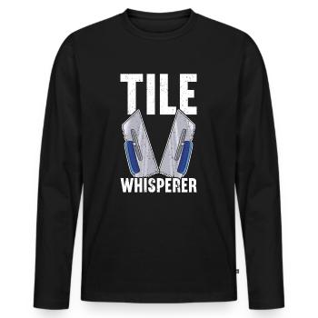 Tuiler Setter Tileter Tiles - T-shirt manches longues Premium bio Homme - noir - Devant - Nico (187cm)