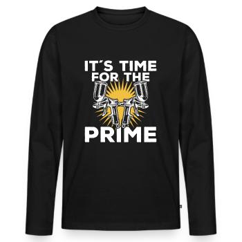 Auto Body Painter Car Painter Automotive Painter - Men's Premium Organic Long Sleeve Shirt - black - Front - Nico (187cm)