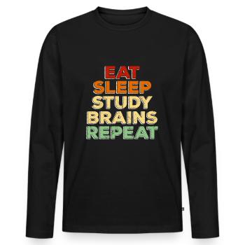 Neuroscience Neuroscientist Neurology Neurologist - Men's Premium Organic Long Sleeve Shirt - black - Front - Nico (187cm)