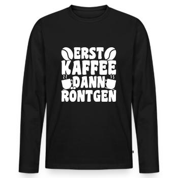 MTRA Medizinisch-Technischer Radiologie Assistent - Männer Premium Bio Langarmshirt - Schwarz - Vorne - Nico (187cm)