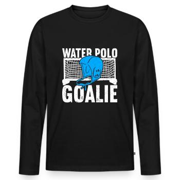 Waterpolo - T-shirt manches longues Premium bio Homme - noir - Devant - Nico (187cm)