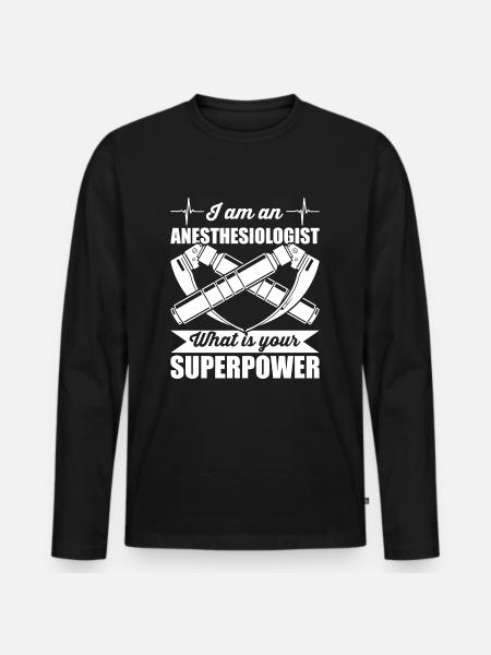 Anesthesiology Anesthesiologist Anaesthesiologist - Men's Premium Organic Long Sleeve Shirt - black