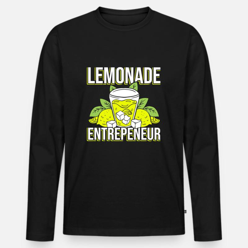 Limonaden-Stand - Männer Premium Bio Langarmshirt - Schwarz
