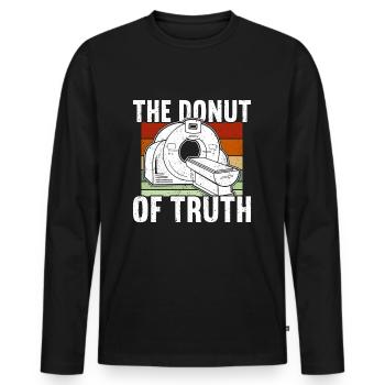 Radiology Rad Tech Radiologist - Men's Premium Organic Long Sleeve Shirt - black - Front - Nico (187cm)