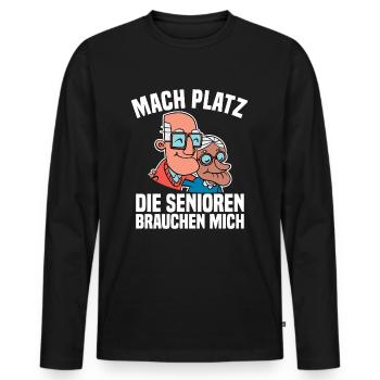 Altenpfleger Pfleger Altenpflegerin Altenpflege - Männer Premium Bio Langarmshirt - Schwarz - Vorne - Nico (187cm)