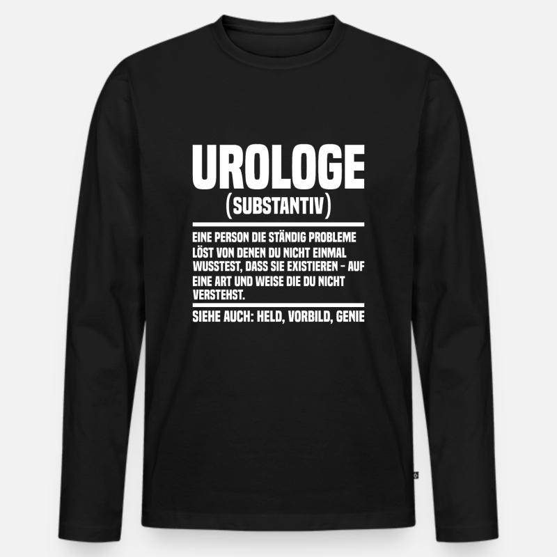 Urologe - Männer Premium Bio Langarmshirt - Schwarz