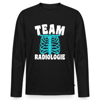 MTRA Röntgen Radiologie Radiologe - Männer Premium Bio Langarmshirt - Schwarz - Vorne - Nico (187cm)