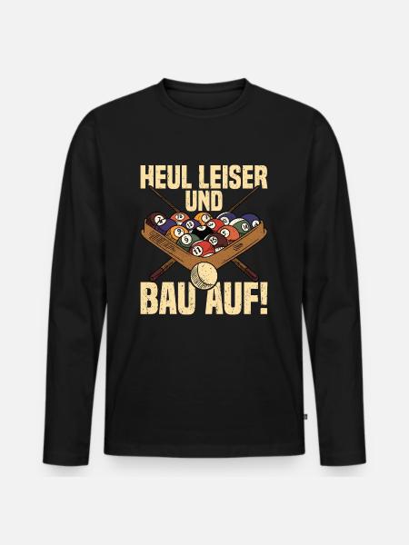Billiard Billiardtisch Billiardkugel - Männer Premium Bio Langarmshirt - Schwarz