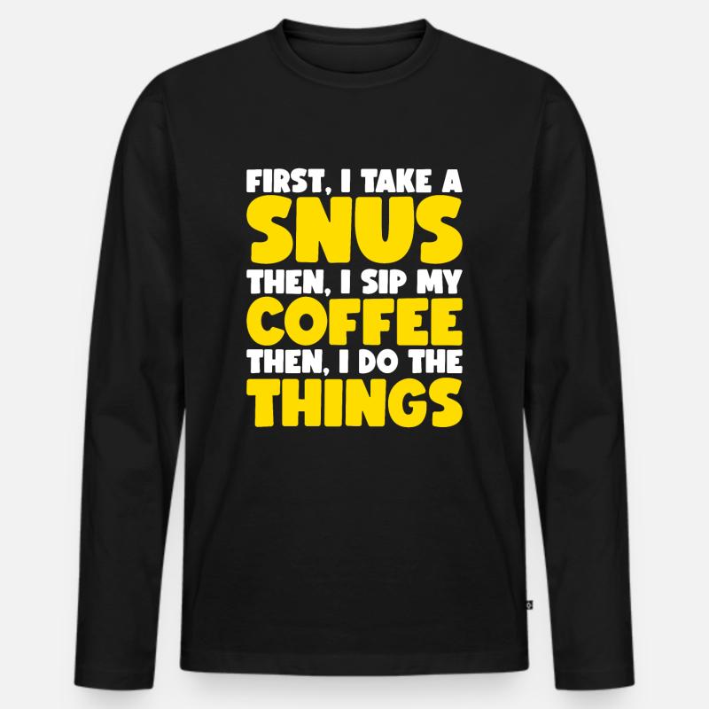 Snus - Männer Premium Bio Langarmshirt - Schwarz