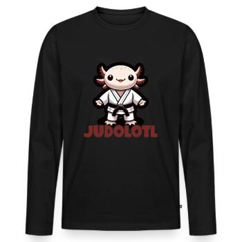 Judo Axolotl Judo Cadeau Judoka - T-shirt manches longues Premium bio Homme - noir - Devant - Nico (187cm)