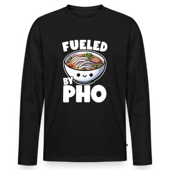 Pho Vietnamese Food Vietnam Pho - Men's Premium Organic Long Sleeve Shirt - black - Front - Nico (187cm)