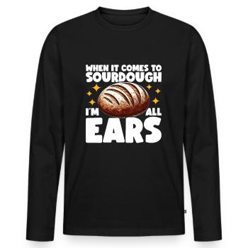 Sourdough Bread Bread Baking Sourdough Starter - Men's Premium Organic Long Sleeve Shirt - black - Front - Nico (187cm)