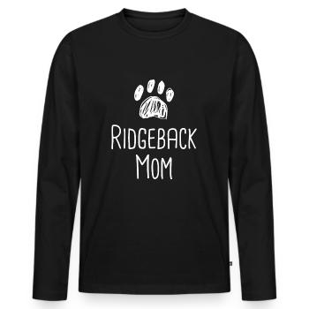 Chien Rhodesian Ridgeback Rhodesian Ridgebacks - T-shirt manches longues Premium bio Homme - noir - Devant - Nico (187cm)
