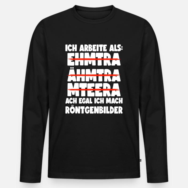 Medizinisch-Technischer Radiologie Assistent MTRA - Männer Premium Bio Langarmshirt - Schwarz