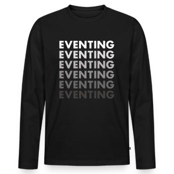 Cavalier Concours complet - T-shirt manches longues Premium bio Homme - noir - Devant - Nico (187cm)