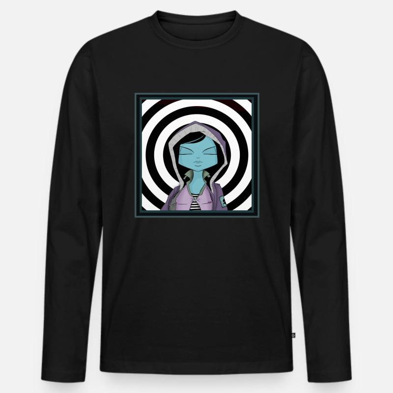 Mädchen TARGET - Männer Premium Bio Langarmshirt - Schwarz