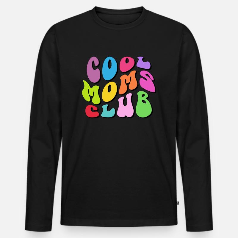 Cool Moms Club - Männer Premium Bio Langarmshirt - Schwarz