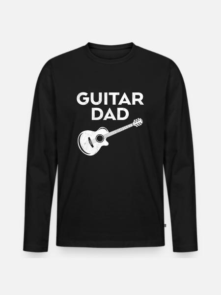 Guitar Dad - Men's Premium Organic Long Sleeve Shirt - black