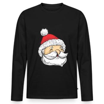 Santa Santa Claus Santa Claus Christmas - Men's Premium Organic Long Sleeve Shirt - black - Front - Nico (187cm)